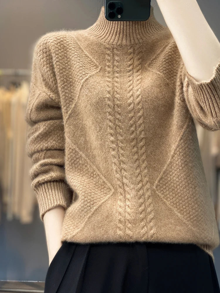Helena – Elegancki sweter z golfem