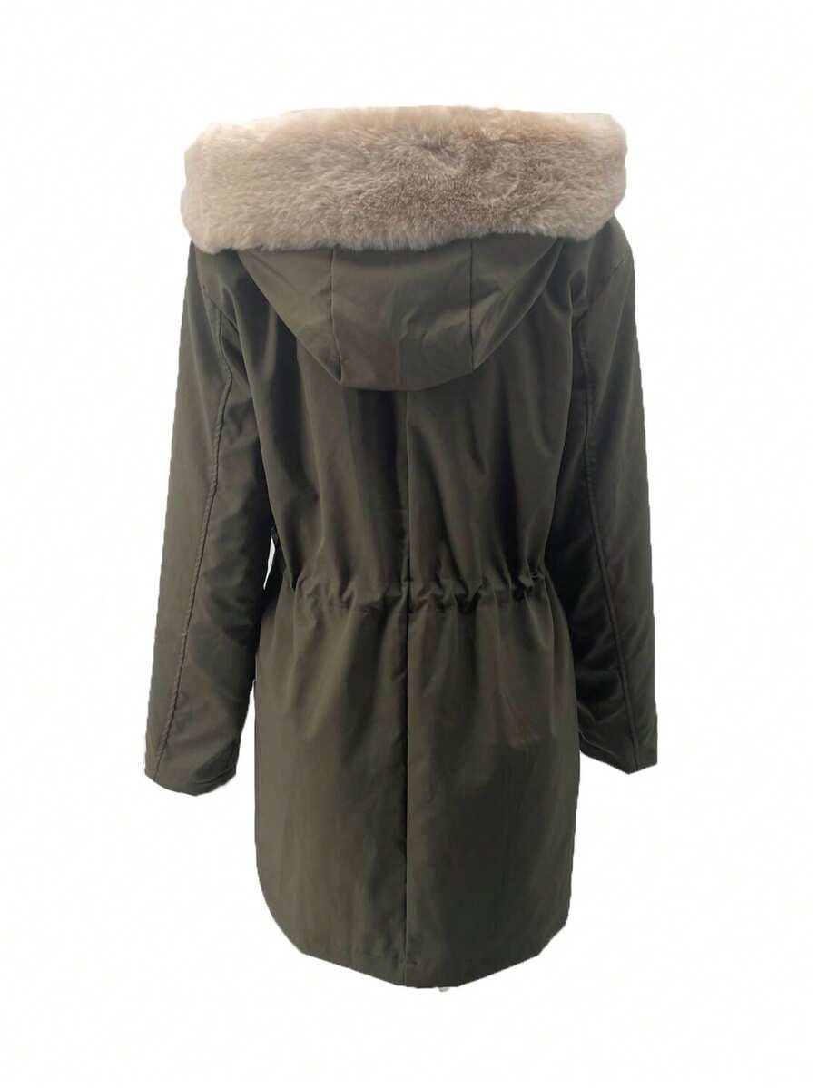 Kasia – Parka met imitatiebont