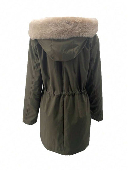 Kasia – Parka met imitatiebont