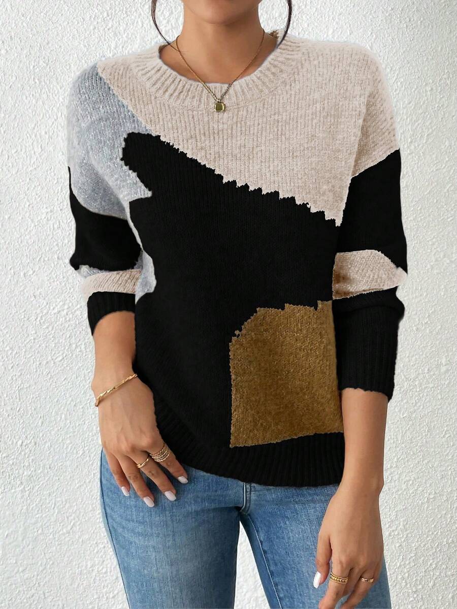 Julia – Trui met geometrisch patroon