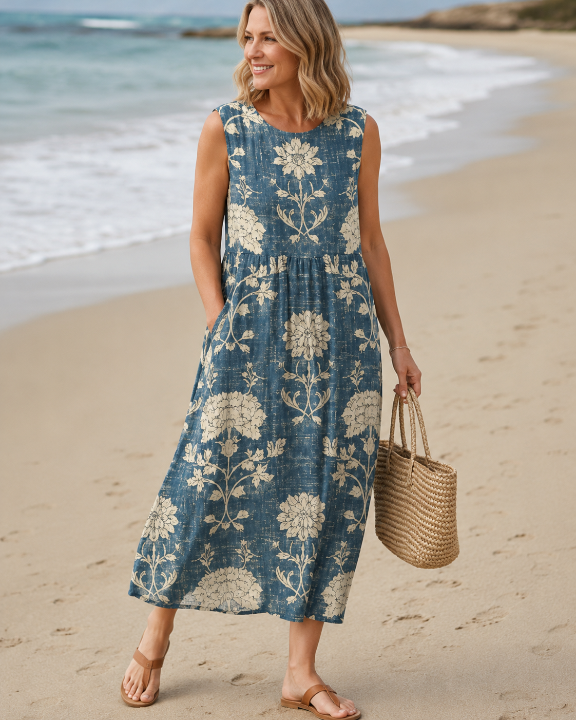 Coralie – Midi-jurk met bloemenprint