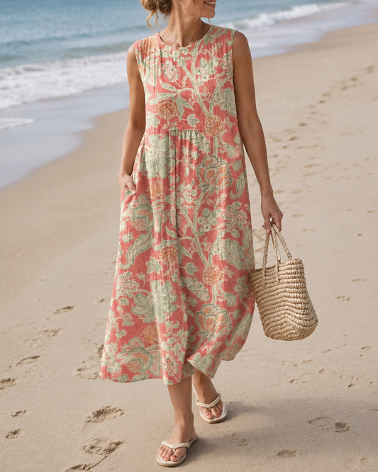 Coralie – Midi-jurk met bloemenprint