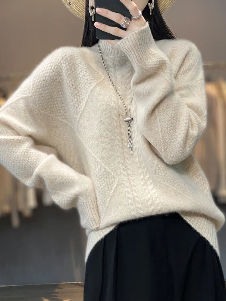 Helena – Elegancki sweter z golfem