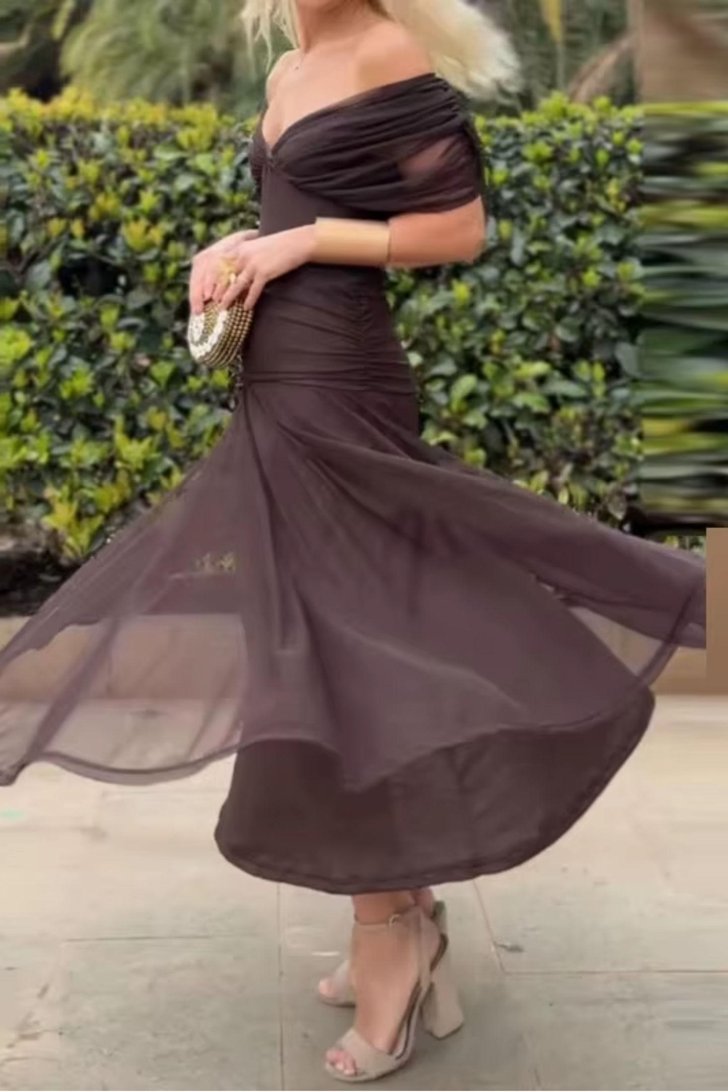 Aleksandra – Elegante maxi-jurk met V-hals