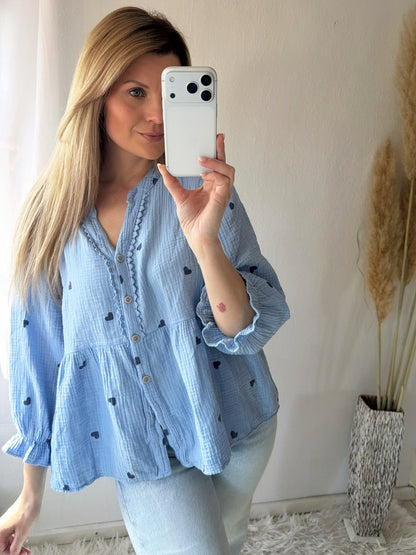 Dorota – różowa koszula w serca