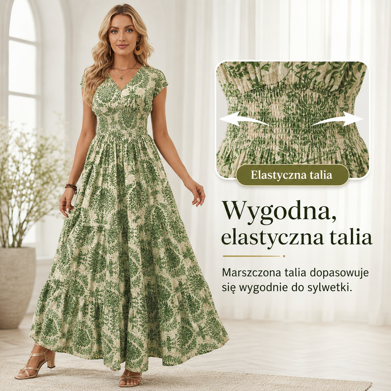 Sandra – Maxi-jurk met bloemenprint