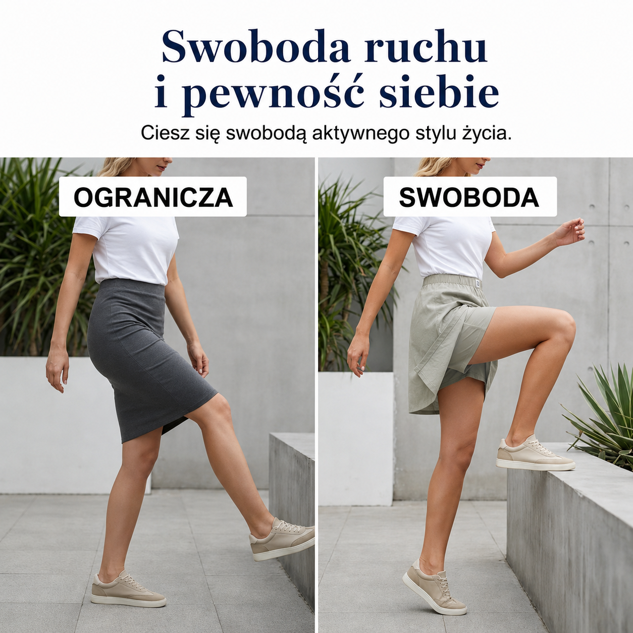 Nina – Skort met asymmetrische voorkant