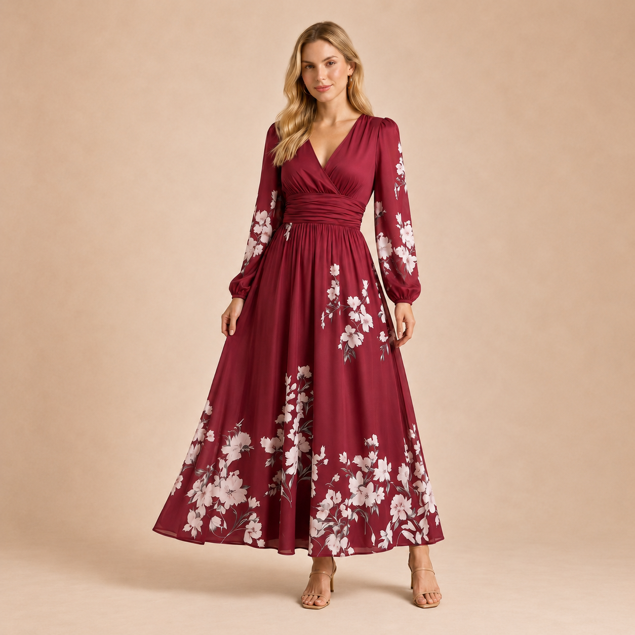 Gabriela – Maxi-jurk met bloemenprint
