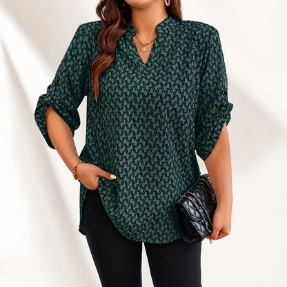 Ela – Blouse met geometrisch patroon