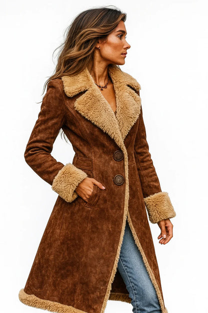 Helena – długi płaszcz w stylu vintage