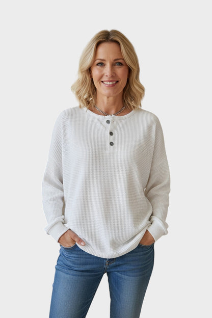 Paulina – wygodny sweter o waflowej strukturze