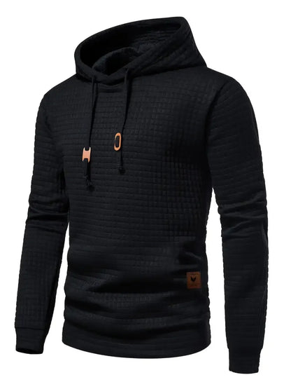 Sebastian – męska bluza z kapturem w kratę