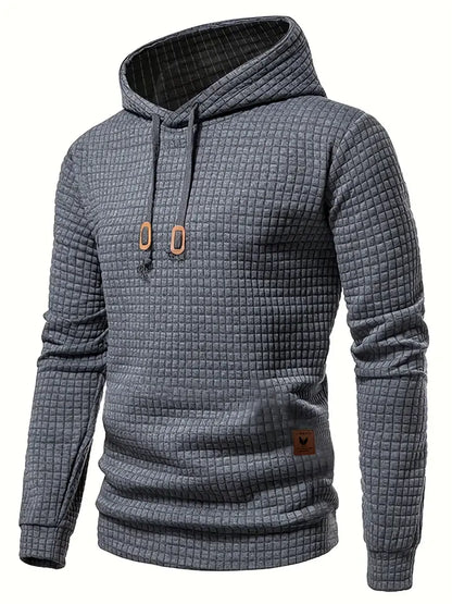 Sebastian – męska bluza z kapturem w kratę