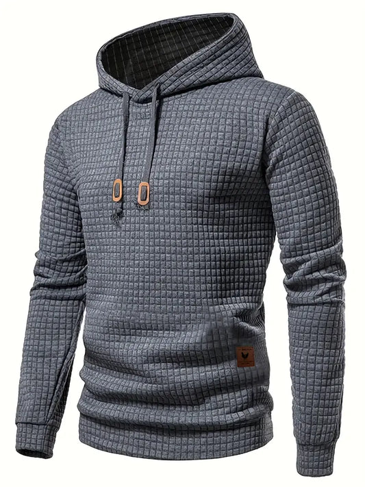 Sebastian – męska bluza z kapturem w kratę