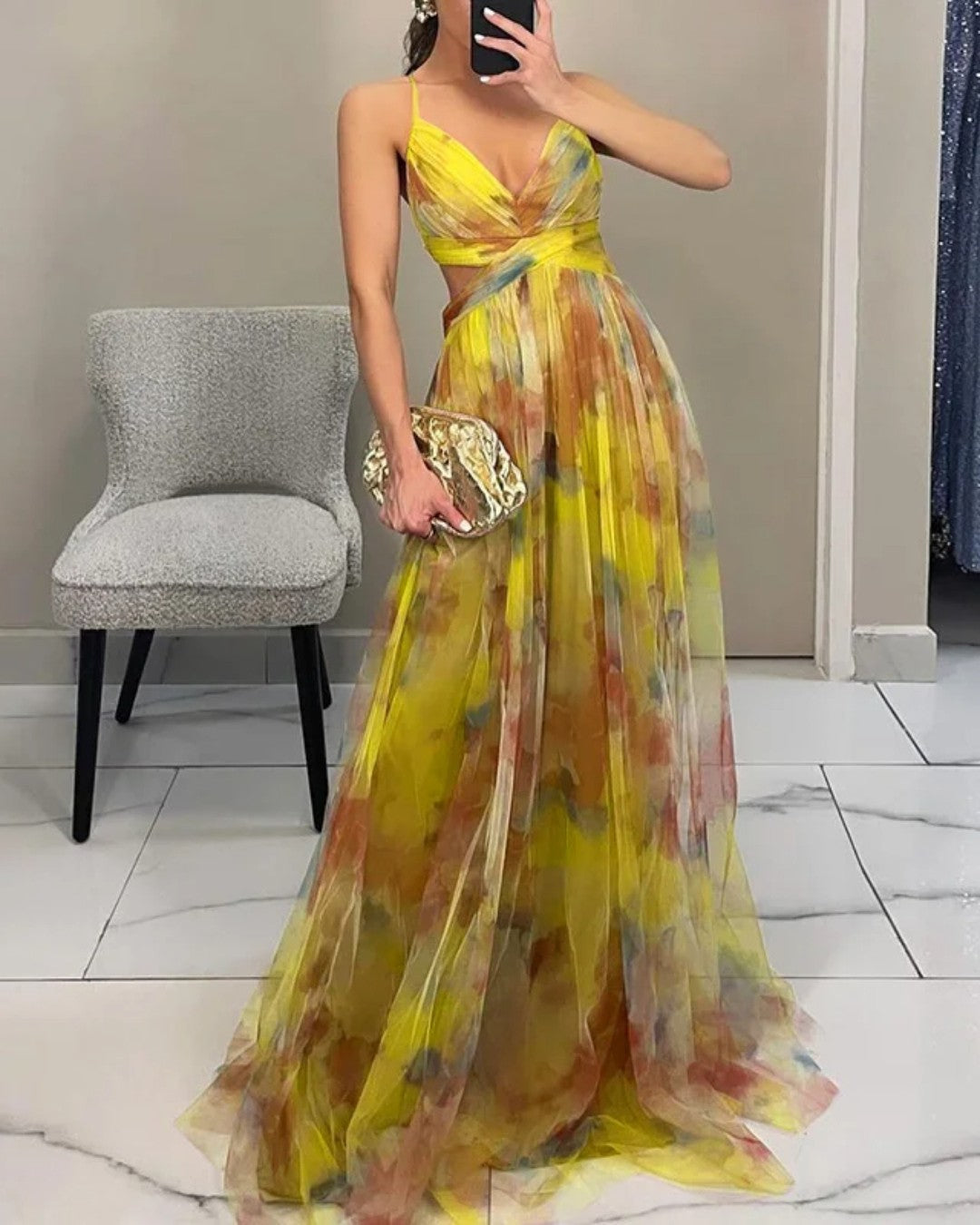 Eliza – Luchtige maxi-jurk met bloemenprint