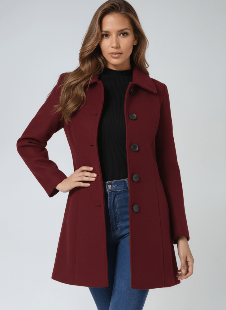 Emma – Klassieke jas met knoopsluiting