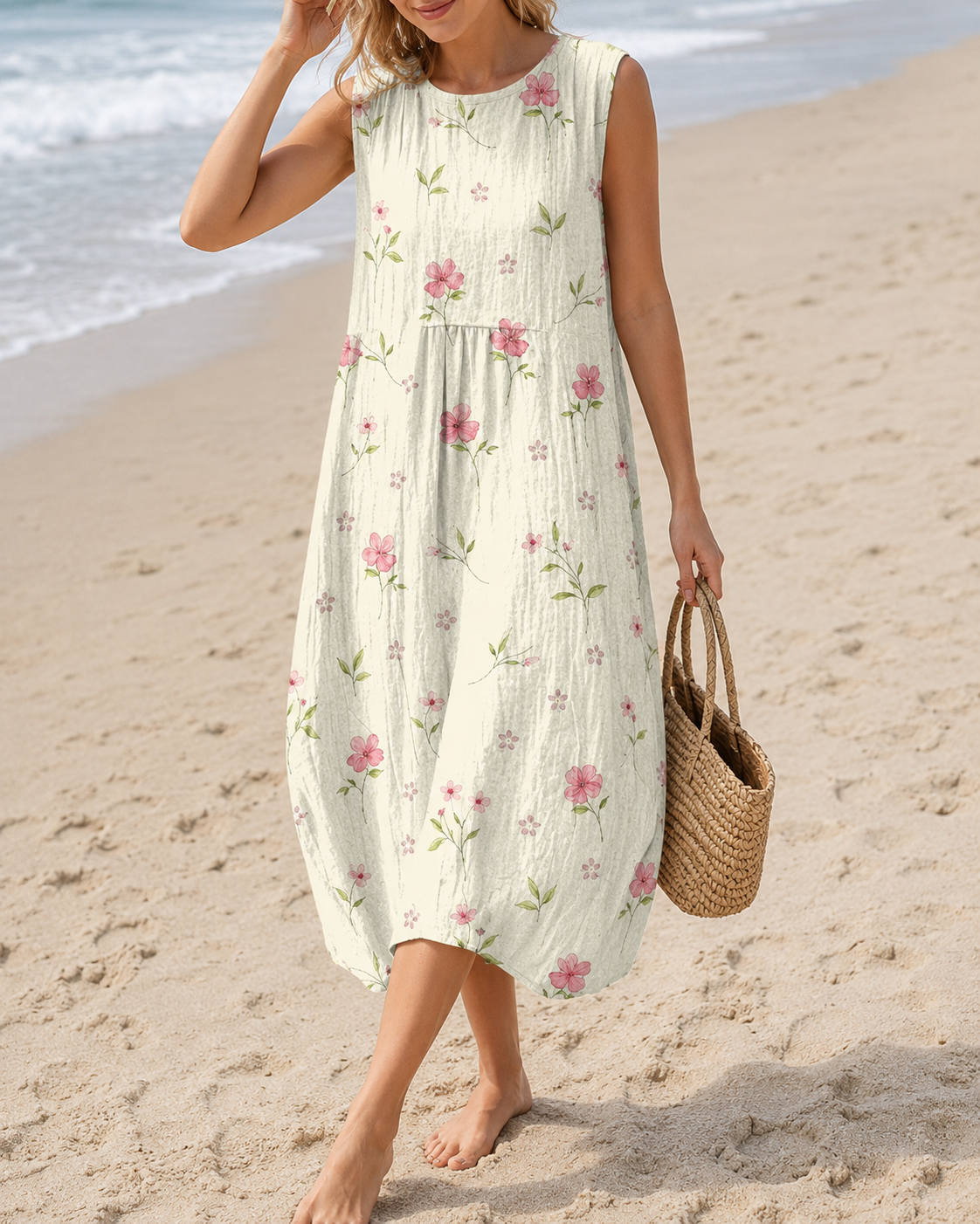 Coralie – Midi-jurk met bloemenprint