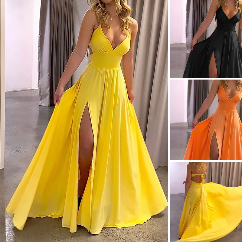 Ilona – Sukienka maxi z rozcięciem